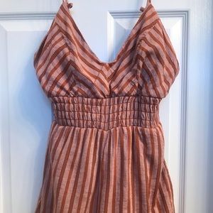 Striped shorts romper